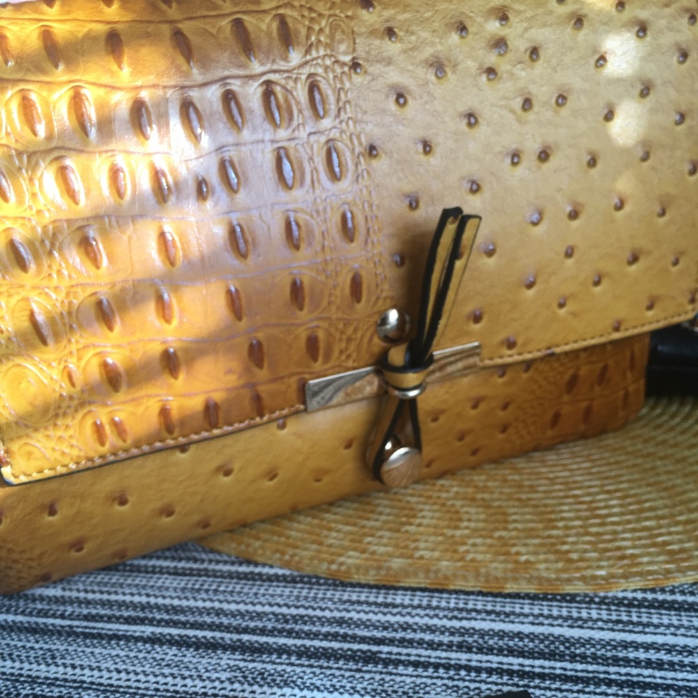 100% Vegan Leather Small Croc Crossbody!